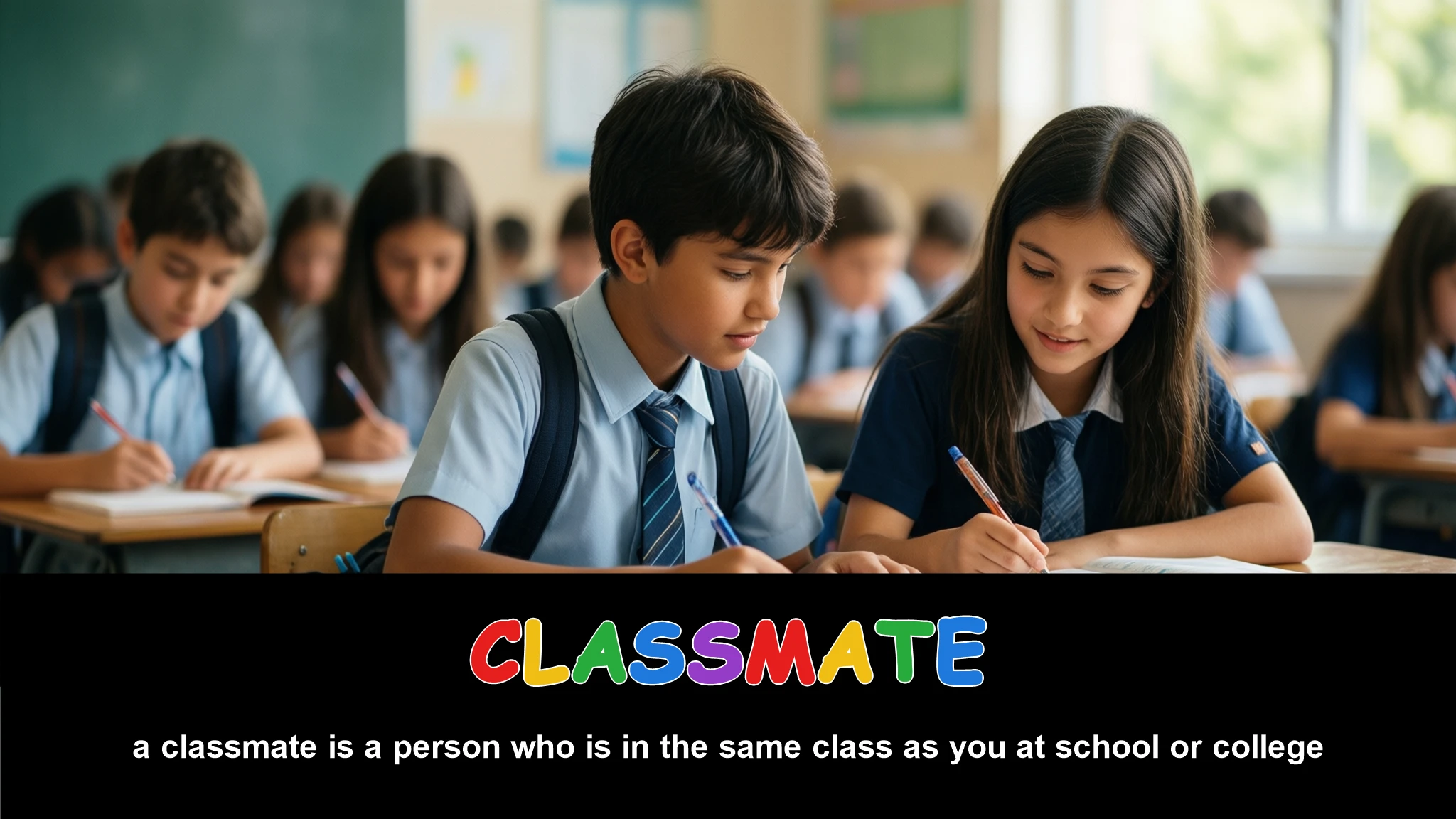 English Illustration for classmate